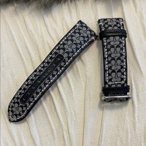 Coach Black & White Signature Jacquard Watch Strap